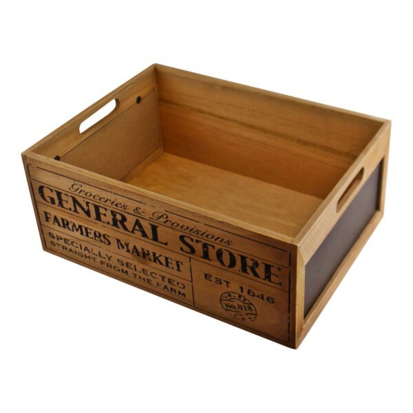 Set Of 3 General Store Chalkboard Storage Crates - Image 3