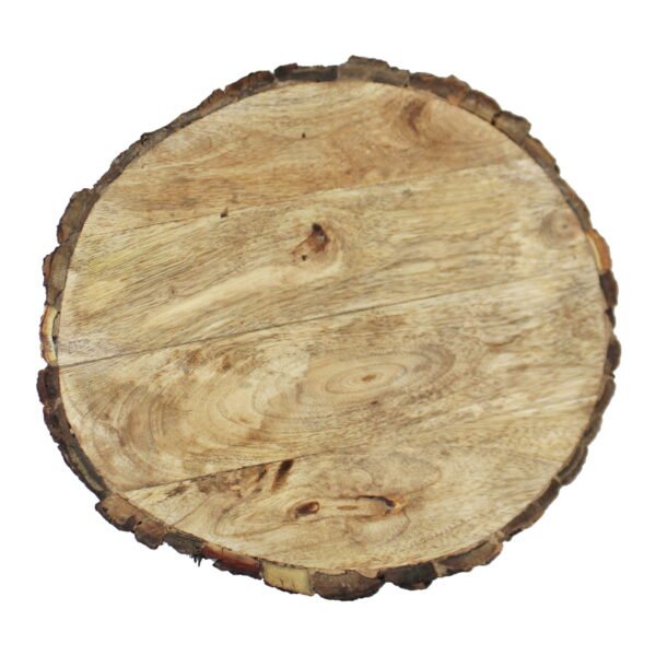 Round Wooden Bark Design Chopping/Serving Board