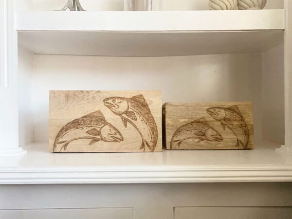 Set Of Two Engraved Salmon Crates - Image 3