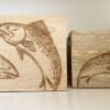 Set Of Two Engraved Salmon Crates