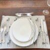 Set of 2 Grey Stag Print Fabric Place Mats