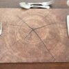 Set of Four Rectangular Bark Design Place Mats