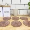 Set of Six Bark Design Coasters