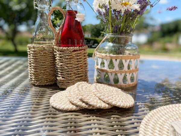 Set of Four Stripey Woven Coasters - Image 4