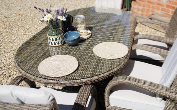 Set of Four Stripey Woven Place Mats - Image 4