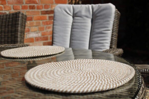 Set of Four Stripey Woven Place Mats - Image 5