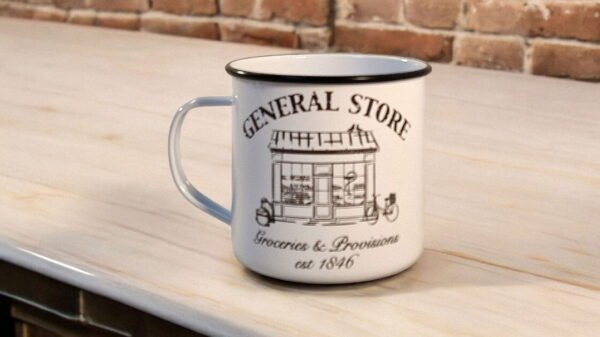 White General Store Tin Mug - Image 4