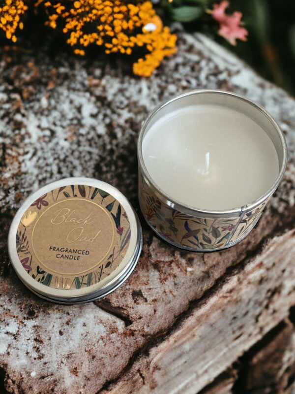 Scented Leaf Tin Candle, Pack of 12 - Image 5