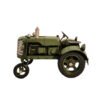 Green Metal Tractor Ornament 17cm