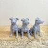 Set of Grey Dog Pot Risers