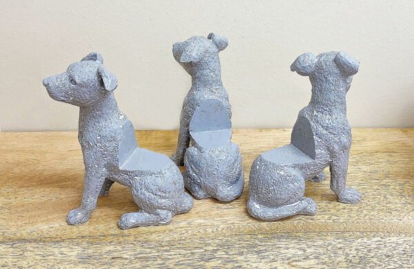 Set of Grey Dog Pot Risers - Image 4