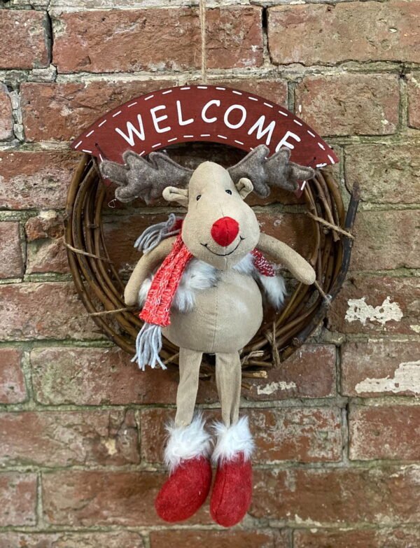 Red Nose Deer Wall Decoration 46cm - Image 2