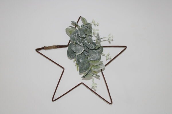 Hanging Wire Star with Eucalyptus Detail - Image 3