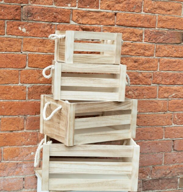 Set of Four Wooden Crates - Image 2