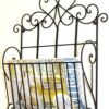 Black Scroll Wall Hanging Single Section Magazine Rack