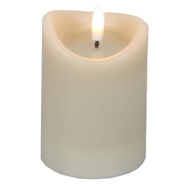 Luxe Collection Natural Glow 2.75x4 Taupe Melted LED Candle