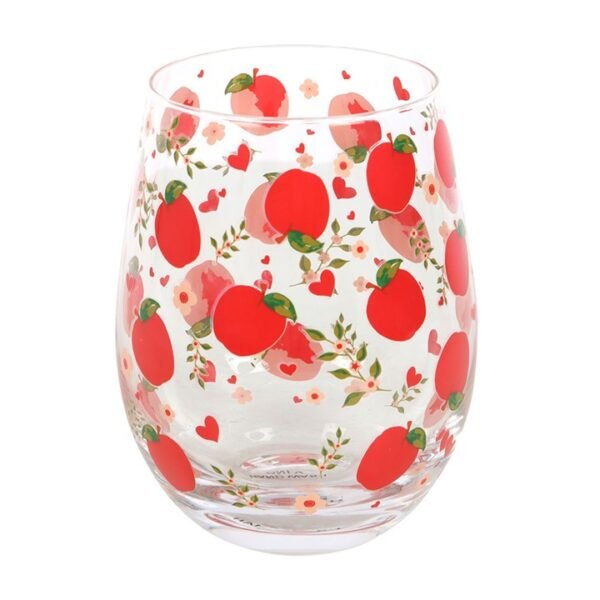 Apple Print Stemless Glass - Image 3