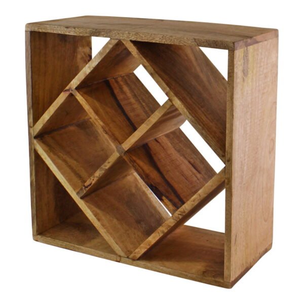 Small Mango Wood Wine Rack