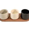 Set of 3 Tapas Set (Tall) on Acacia Wooden Tray