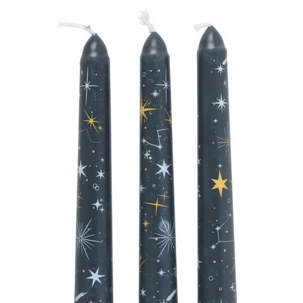 Set of 3 Starry Night Taper Candles - Image 4