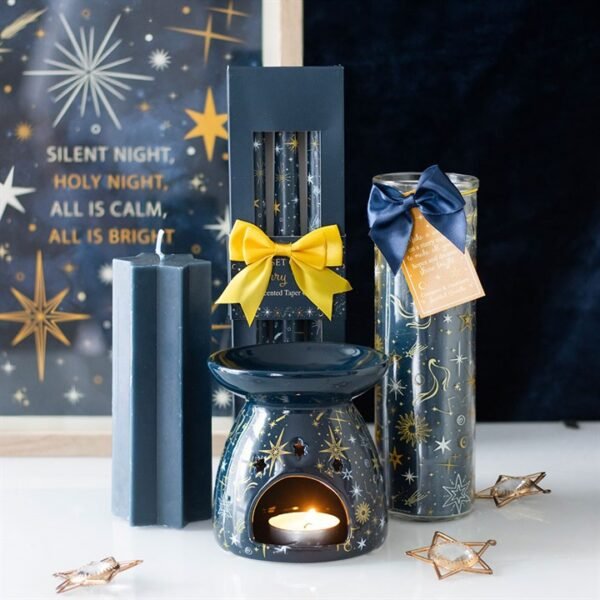 Set of 3 Starry Night Taper Candles - Image 5