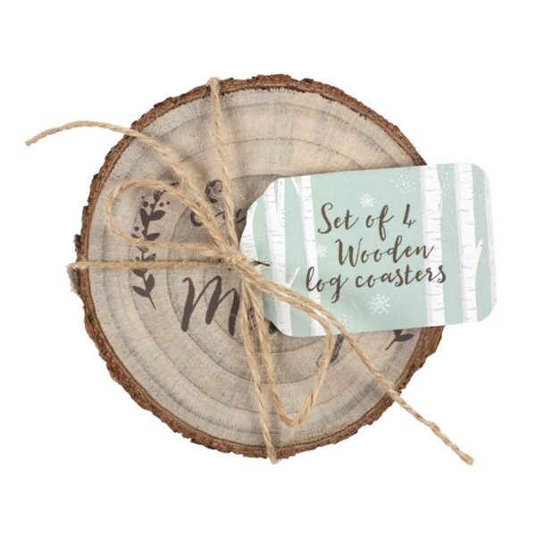 Set of 4 Printed Log Coasters - Image 2