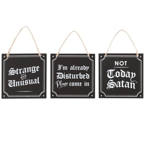 Set of 12 Gothic Mini Signs - Image 3