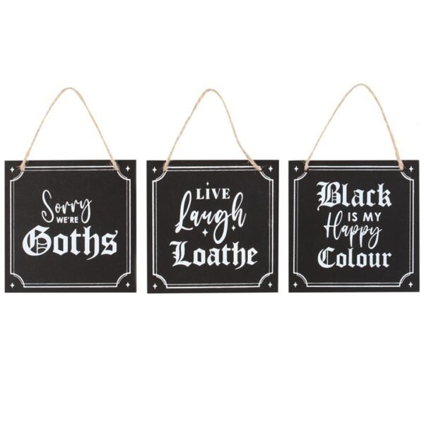 Set of 12 Gothic Mini Signs - Image 4