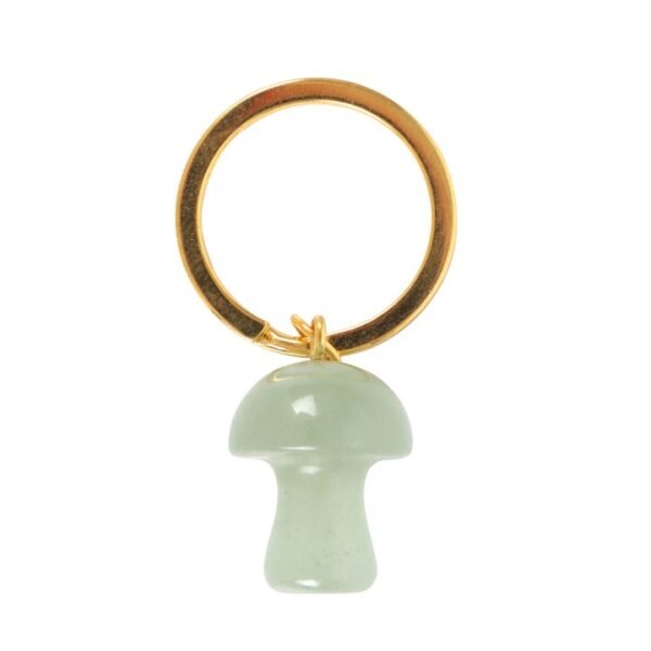 Aventurine Crystal Mushroom Keyring - Image 3