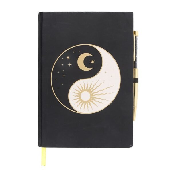 Yin Yang Journal with Black Obsidian Pen - Image 2
