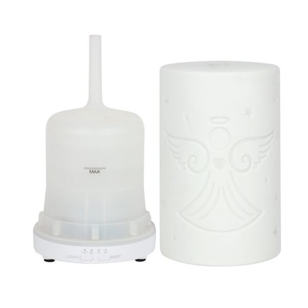 White Ceramic Guardian Angel Electric Aroma Diffuser - Image 4
