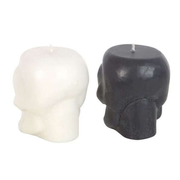 Set of 12 Opium & White Sage Skull Candles in Display - Image 4
