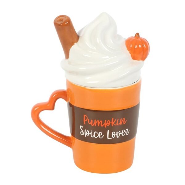 Pumpkin Spice Latte Shaped Lidded Mug - Image 2