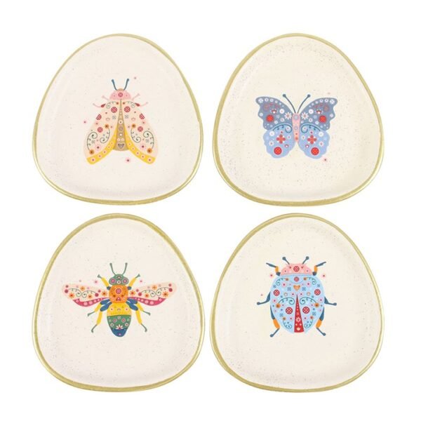 Set of 4 Floral Bug Trinket Dishes - Image 2