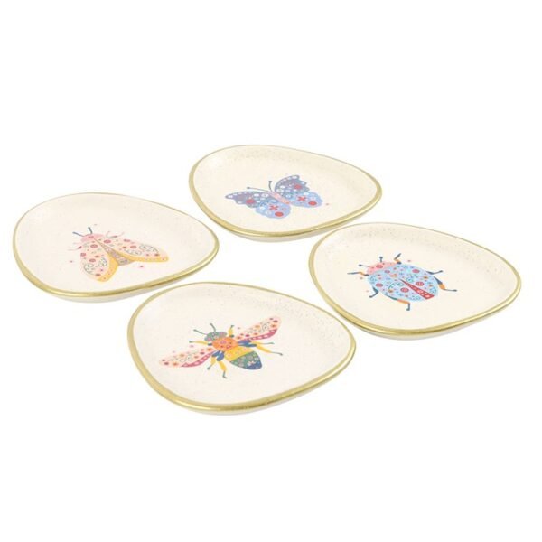 Set of 4 Floral Bug Trinket Dishes - Image 3
