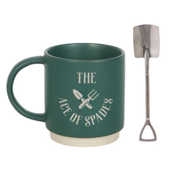 Ace of Spades Mug with Spade Spoon - Image 3