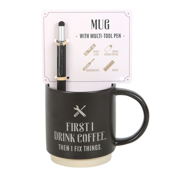 First I Drink Coffee Mug with Multi-tool Pen - Image 2