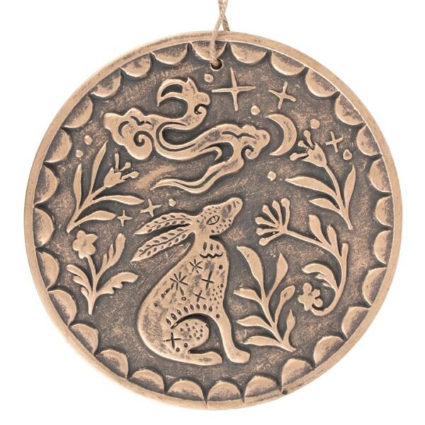 Bronze Midnight Hare Terracotta Plaque - Image 3