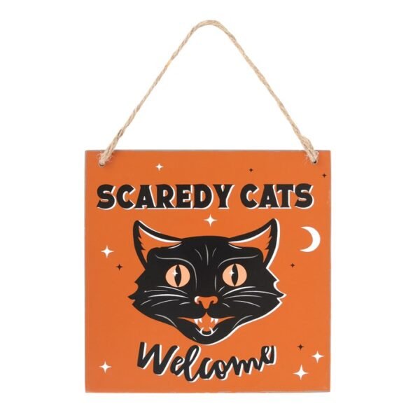 Scaredy Cats Welcome Hanging Sign - Image 2
