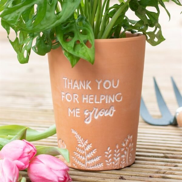 Thank You For Helping Me Grow Terracotta Plant Pot - Image 2
