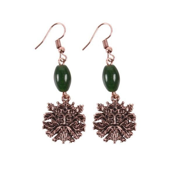 Green Man Earrings - Image 2