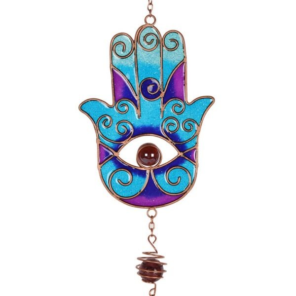 Blue Hand of Hamsa Windchime - Image 2