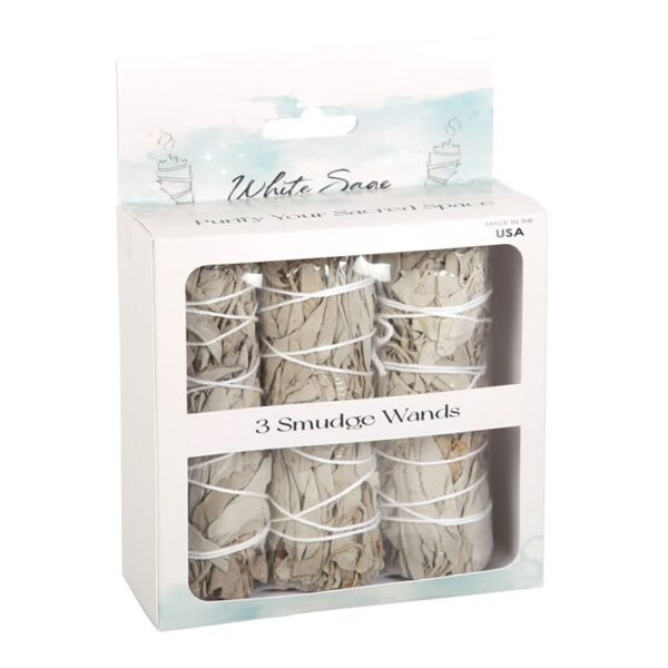 Set of 3 White Sage Smudge Wands - Image 2
