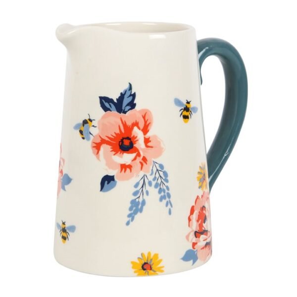 17cm Bee-utiful Floral Ceramic Flower Jug - Image 2