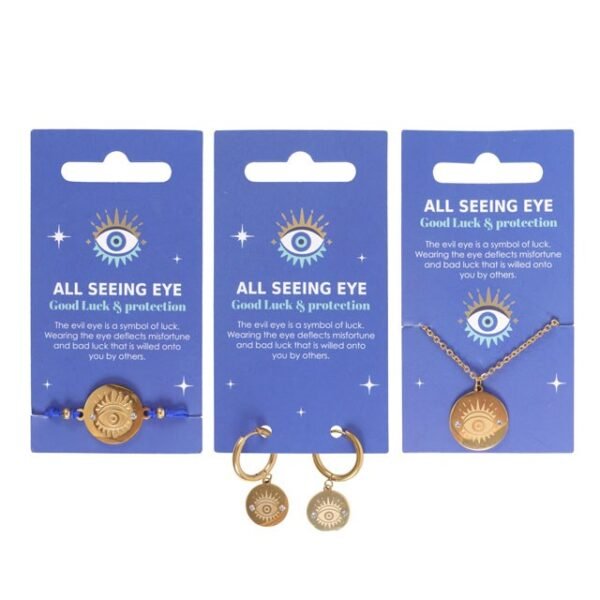 Set of 18 All Seeing Eye Jewellery Pieces on Display - Image 3