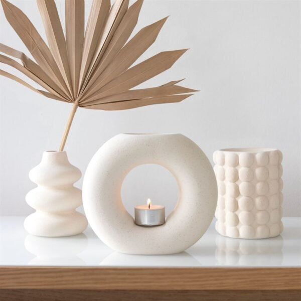 Cream Speckle Single Stem Vase - Image 4