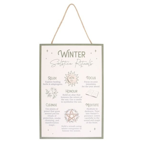 30cm Winter Solstice Rituals MDF Hanging Sign