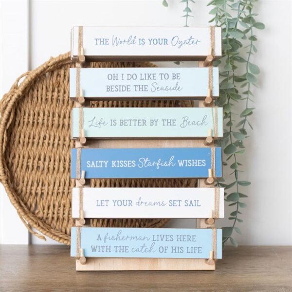 Set of 36 Nautical Block Signs on Display - Image 5