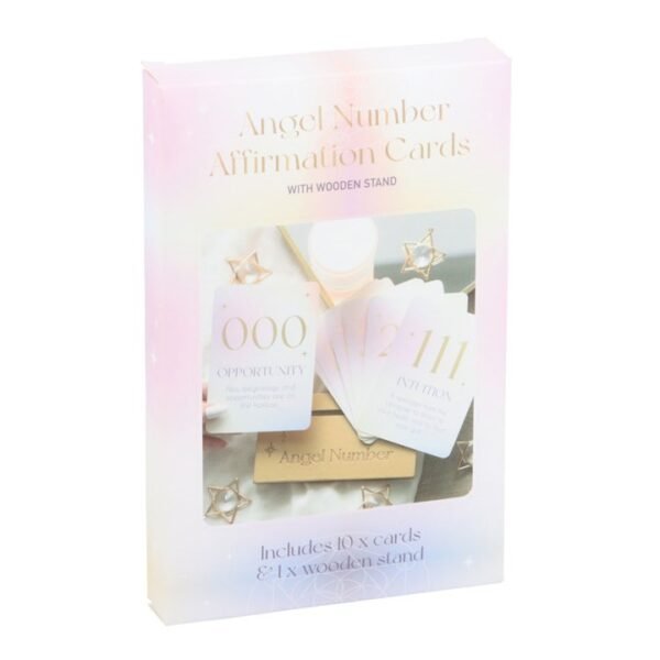 Angel Number Affirmation Cards with Wooden Stand - Image 5