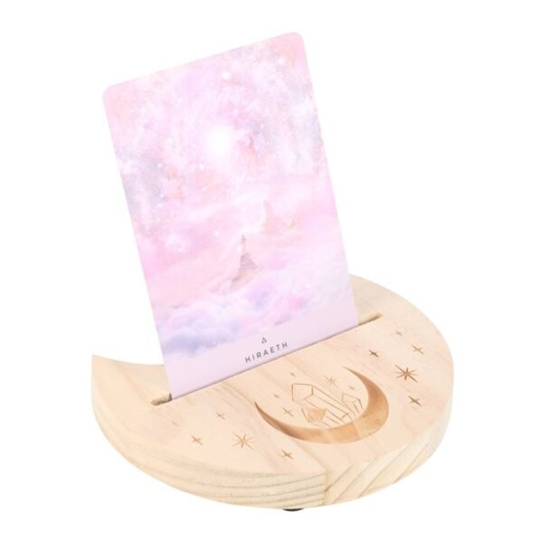 Natural Crystal Crescent Moon Tarot Card Stand - Image 2